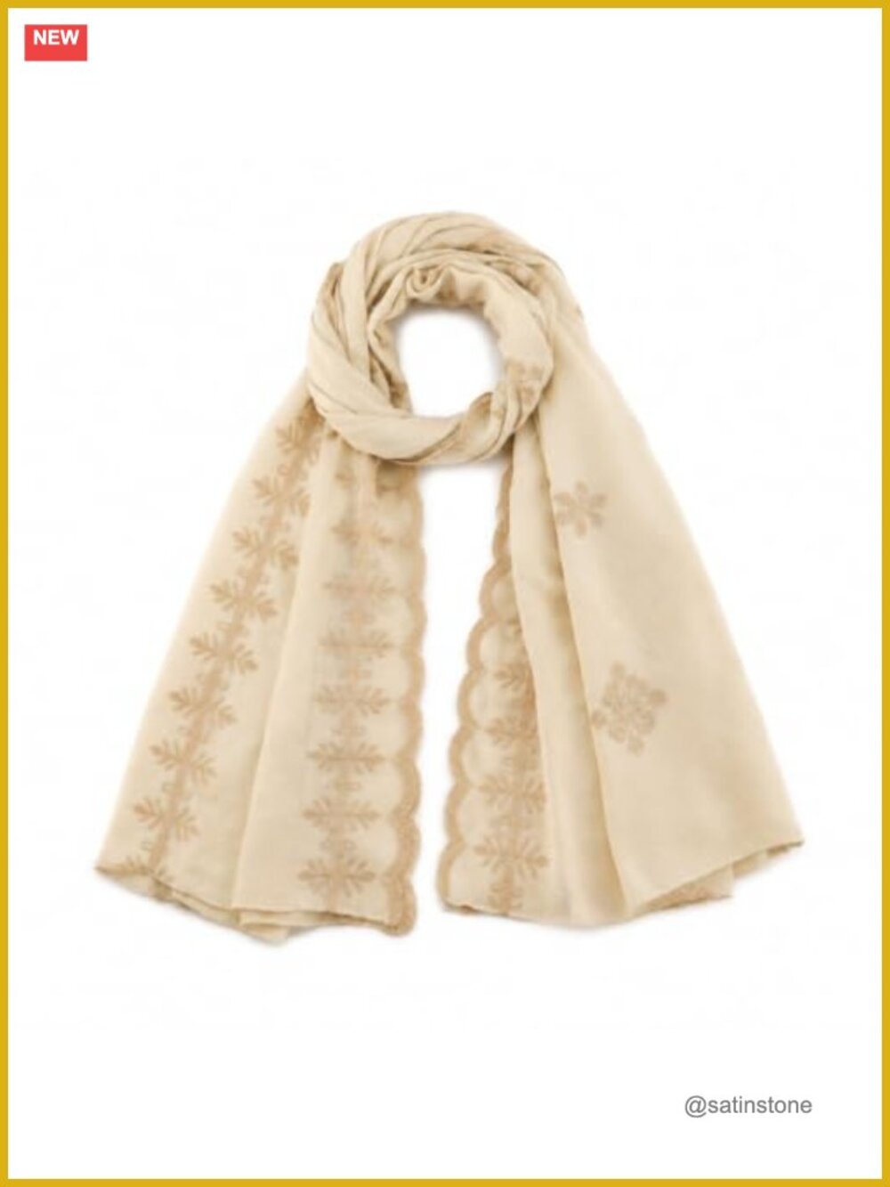Women's Floral Embroidered Pashmina Wrap Shawl Lightweight Wedding Travel Scarf